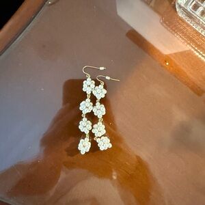 J. Crew cluster pearl drop earrings